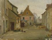 Pierre Edouard Frere Village street oil